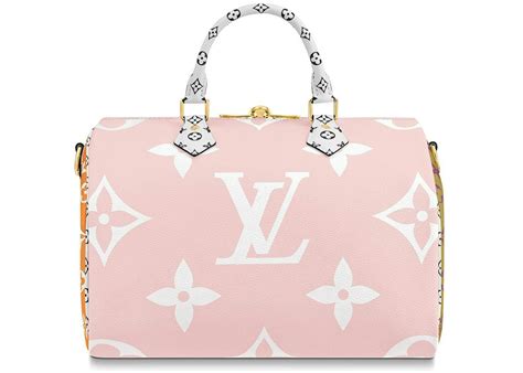 louis vuitton speedy bandouliere monogram giant 30 red/pink